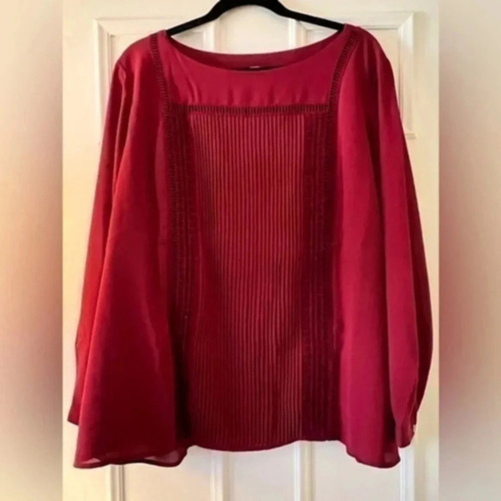 Brand New Joan Rivers Burgundy Blouse… Size 22W